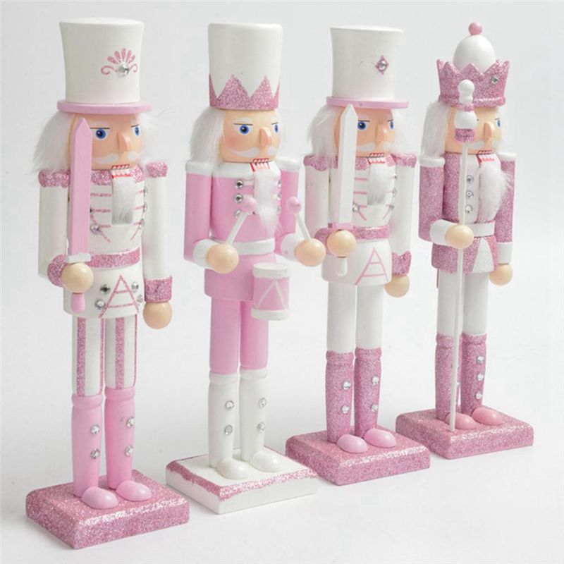 AT16 30cm Pink Wooden Nutcrack - Nutcracker Figurine บทวิจารณ์และราคา