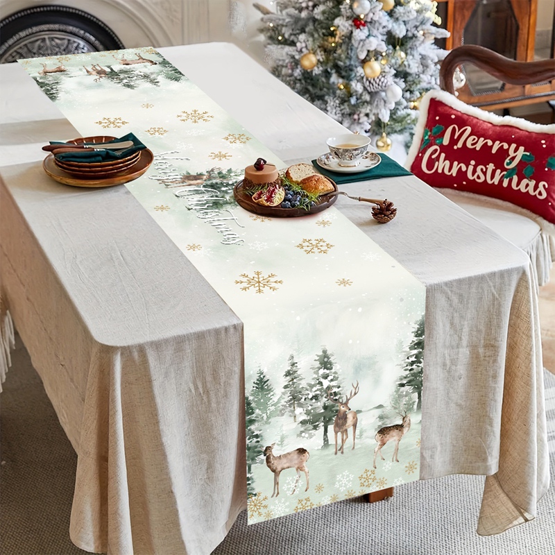 Christmas Table Runner Merry C - Christmas Table Runner บทวิจารณ์และราคา