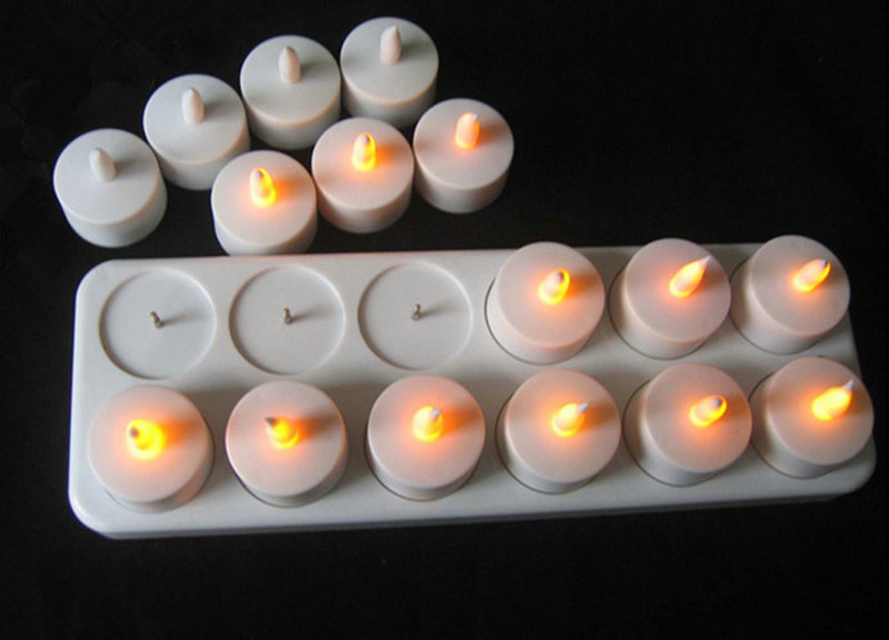 Set of 12 Rechargeable led can - Holiday Candle Set บทวิจารณ์และราคา