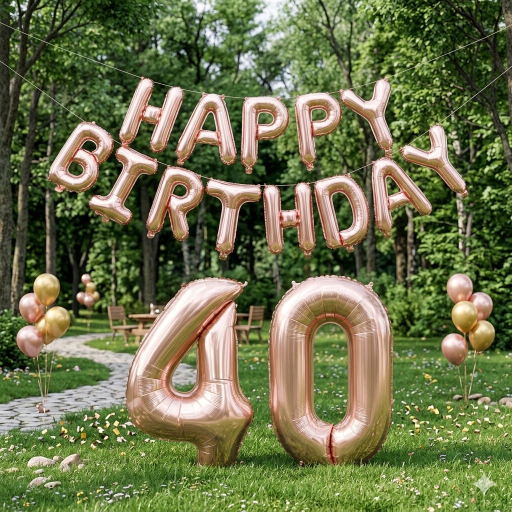 Happy Birthday 32Inch Number F - Tinsel Garland Decoration บทวิจารณ์และราคา