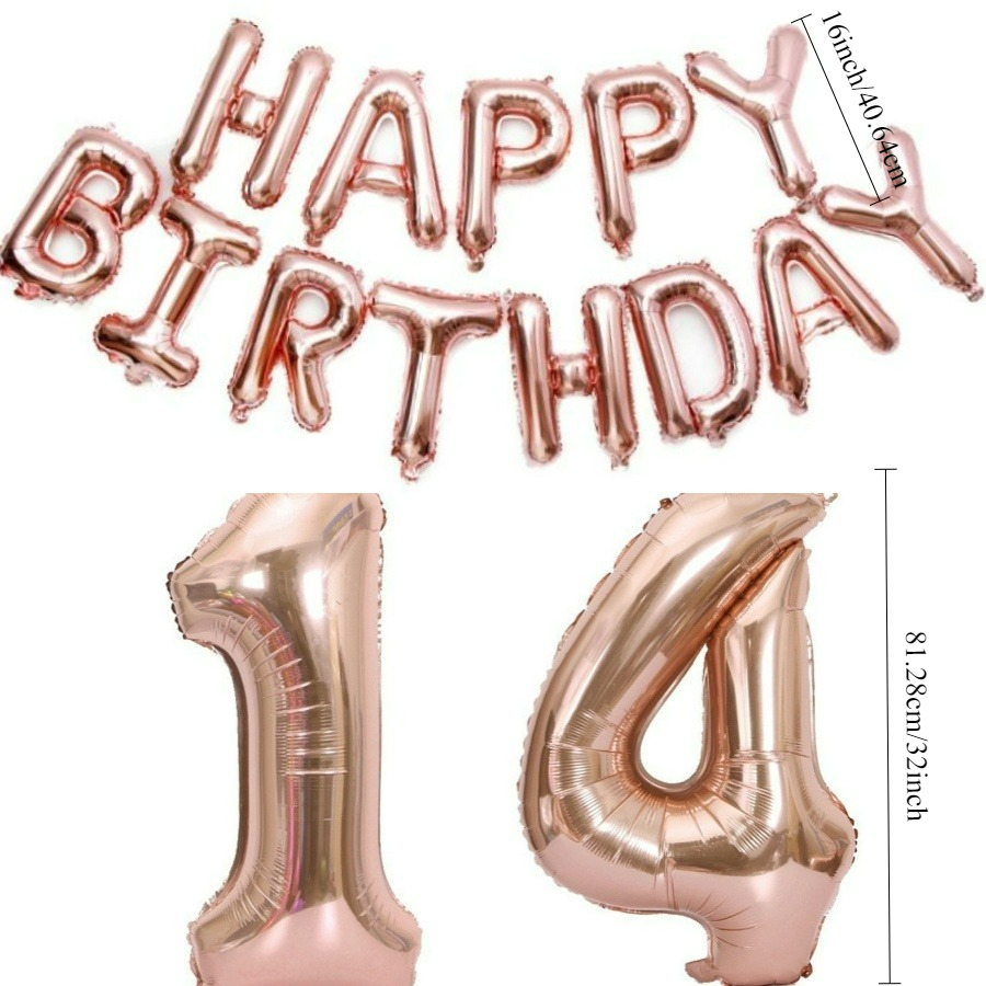 Happy Birthday 32Inch Number F - Tinsel Garland Decoration บทวิจารณ์และราคา