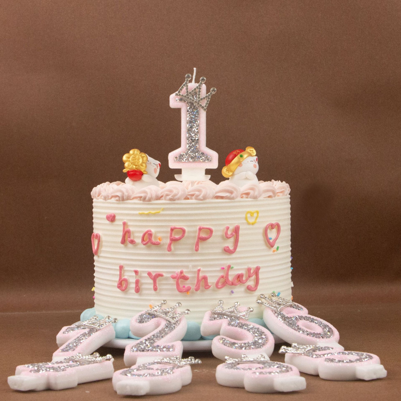 Digital Candles 0-9 Pink Silve - Holiday Candle Set บทวิจารณ์และราคา