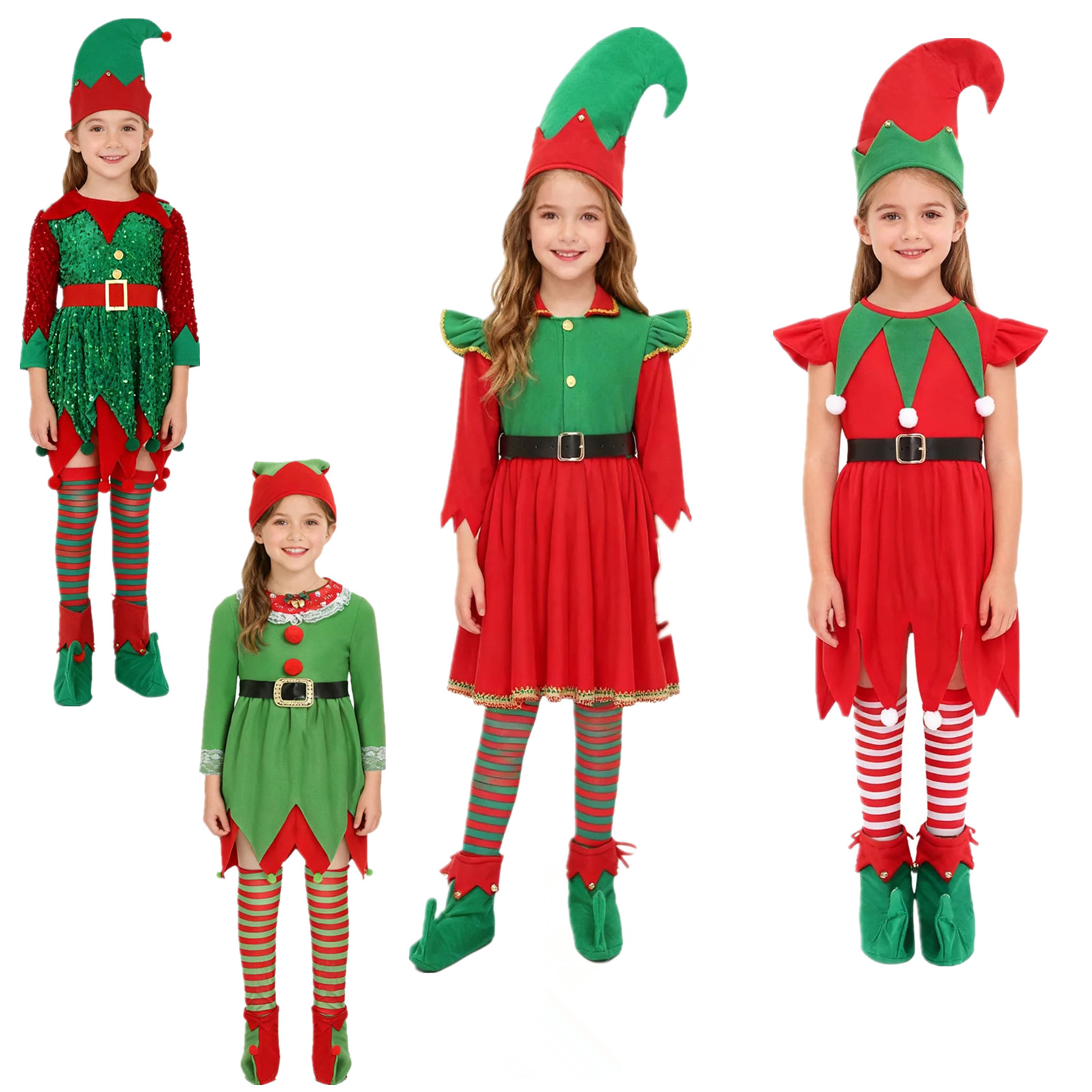 Elf Girl Christmas Costume San - Elf Costume Christmas บทวิจารณ์และราคา