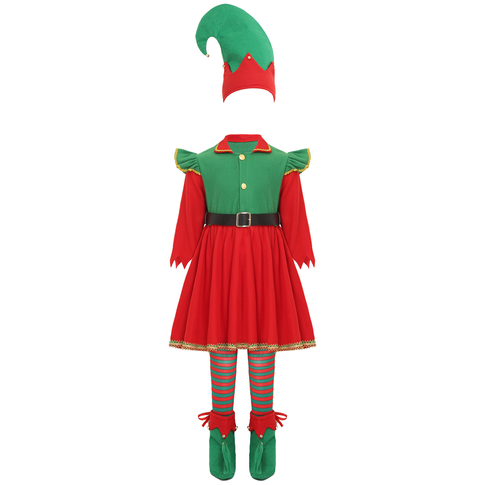 Elf Girl Christmas Costume San - Elf Costume Christmas บทวิจารณ์และราคา