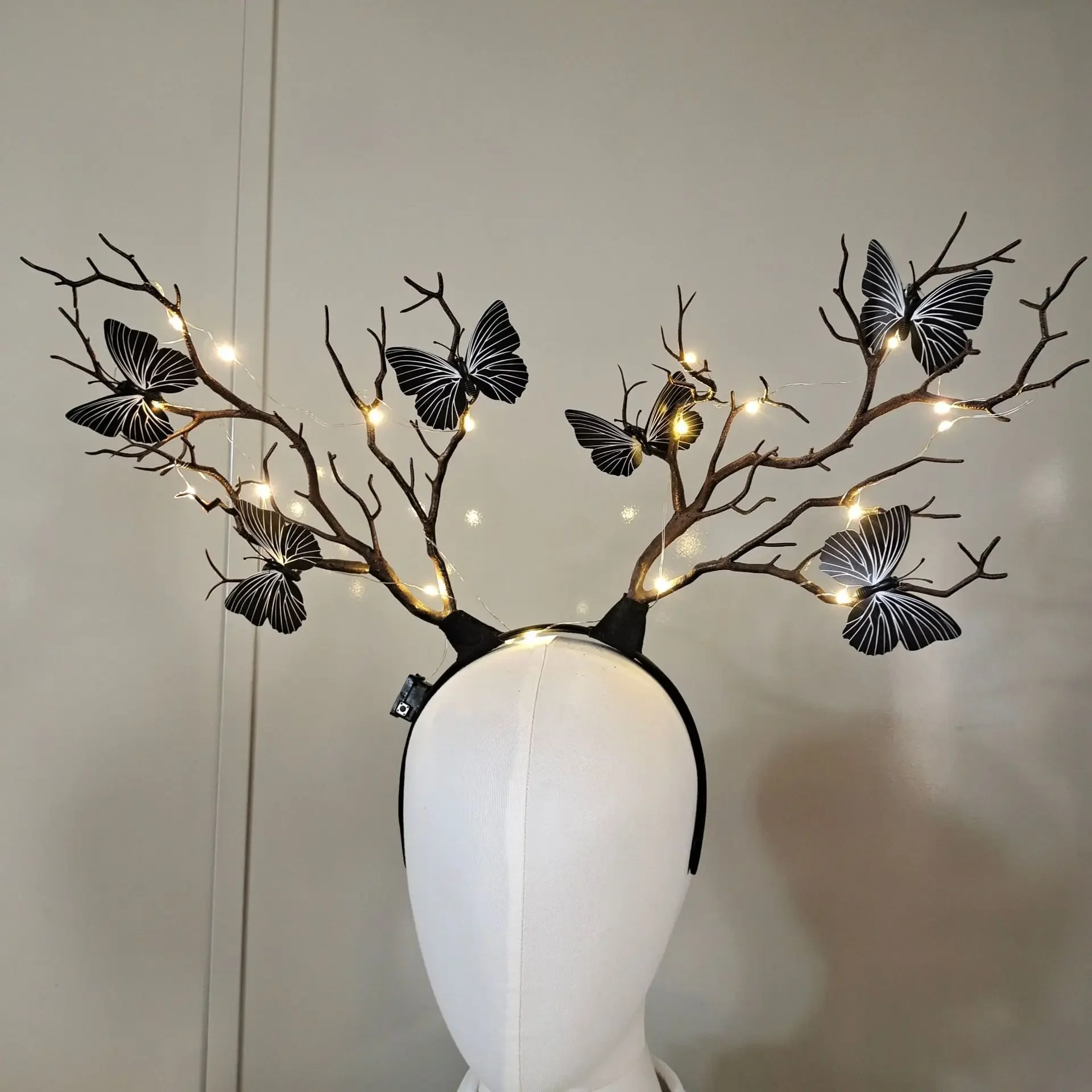 Women Girls Light Up Glowing R - Reindeer Antlers Headband บทวิจารณ์และราคา