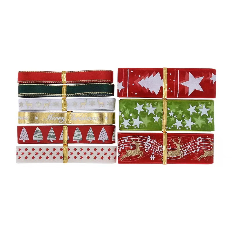 9pcs Christmas Ribbons Set Fes - Gift Box Wrap Set บทวิจารณ์และราคา