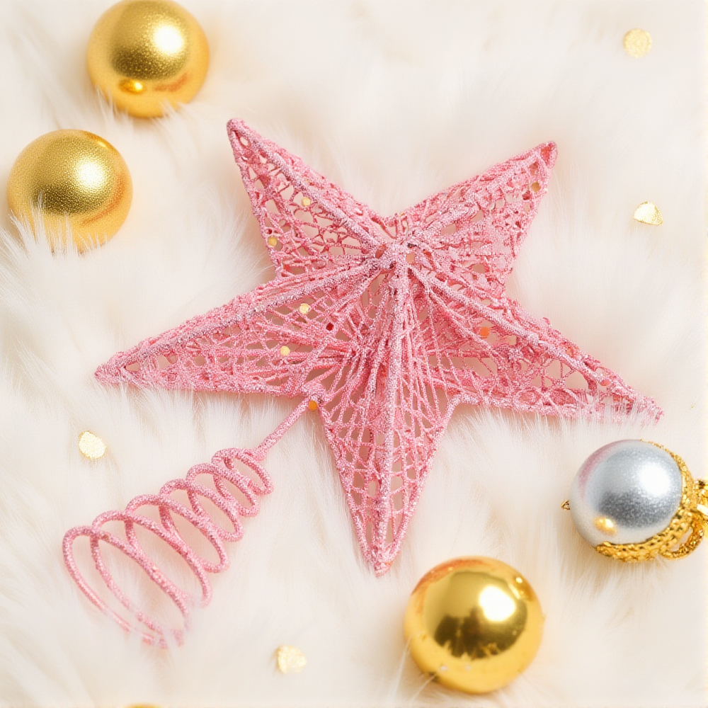 Christmas Pink Pentagon Top St - Star Tree Topper บทวิจารณ์และราคา