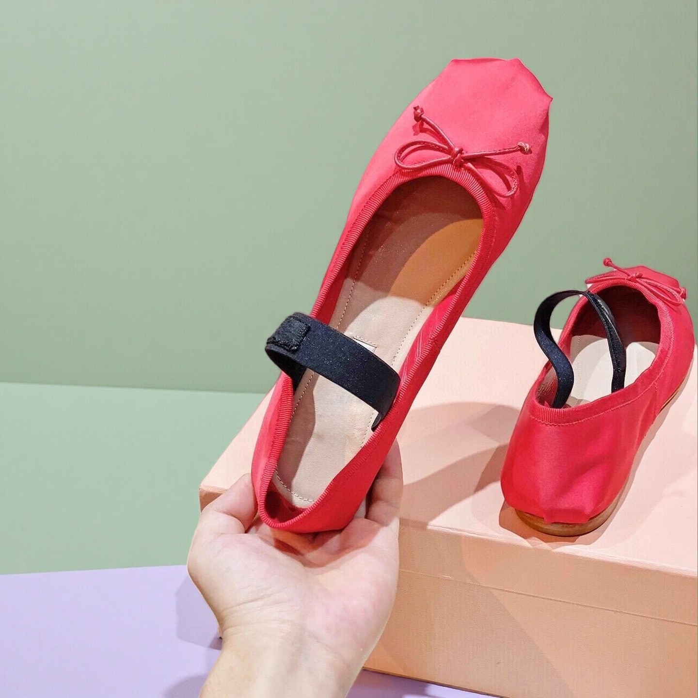 Luxury Ballet Flats, Women's P - Ribbon Bow Gift บทวิจารณ์และราคา