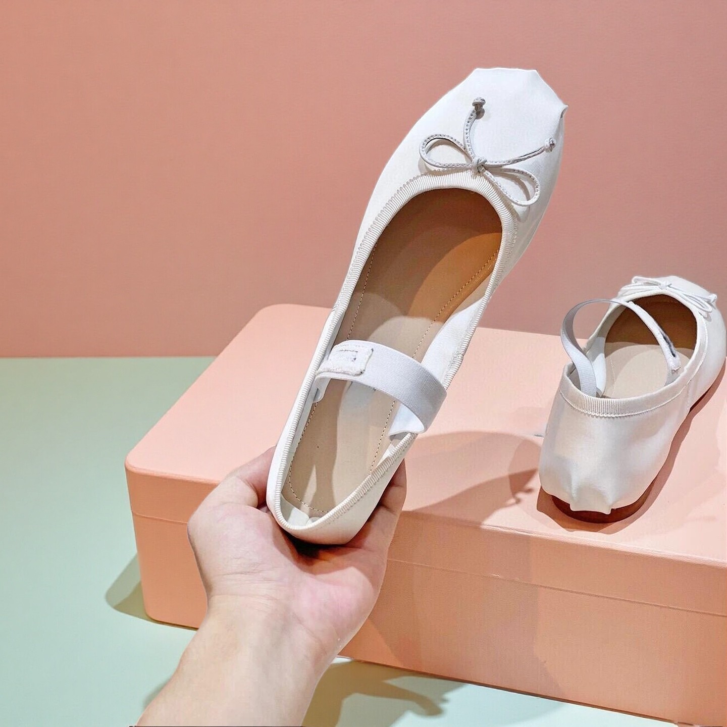 Luxury Ballet Flats, Women's P - Ribbon Bow Gift บทวิจารณ์และราคา