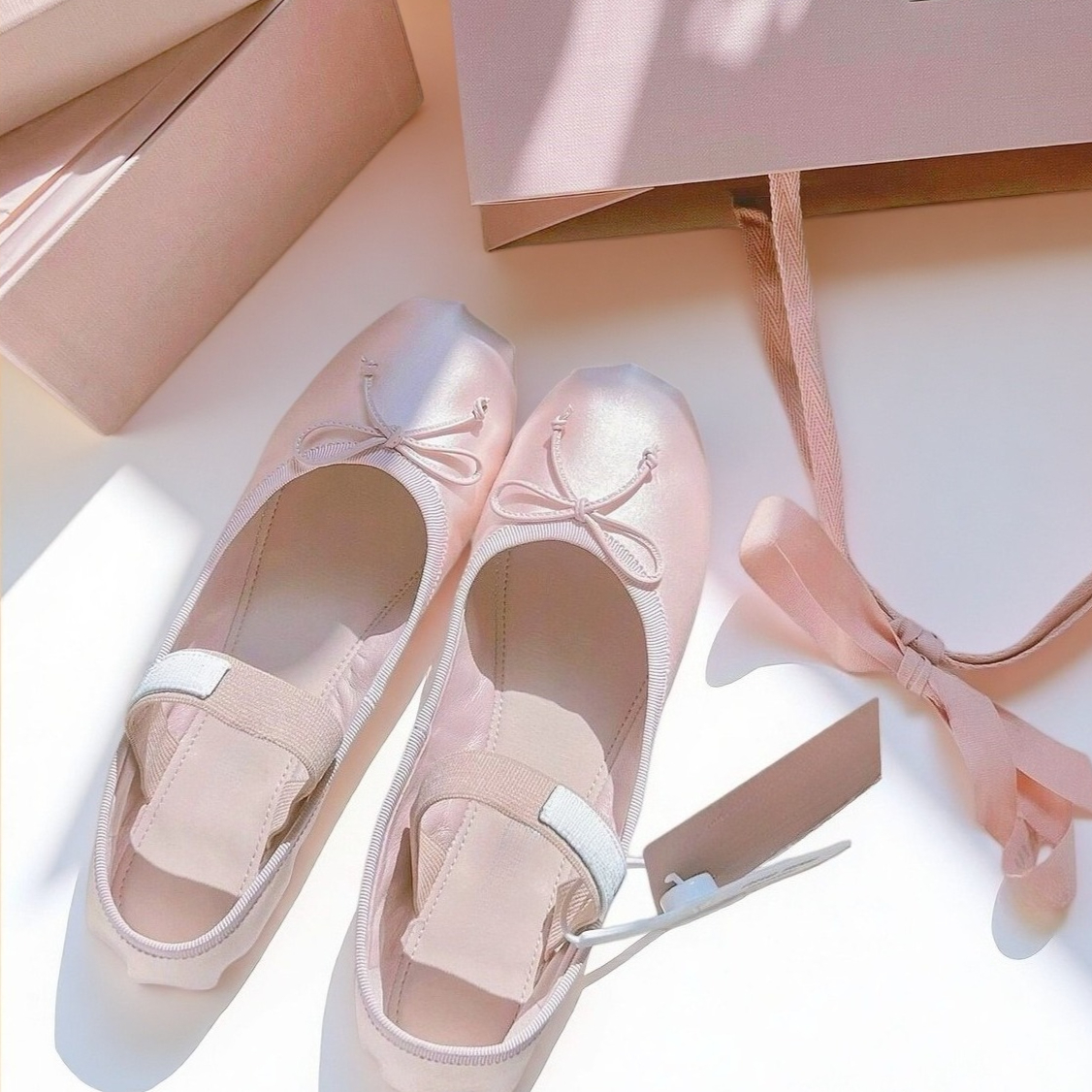 Luxury Ballet Flats, Women's P - Ribbon Bow Gift บทวิจารณ์และราคา