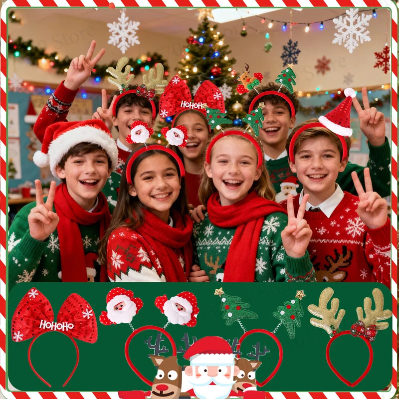 12-120Pcs Christmas Headband C - Reindeer Antlers Headband บทวิจารณ์และราคา