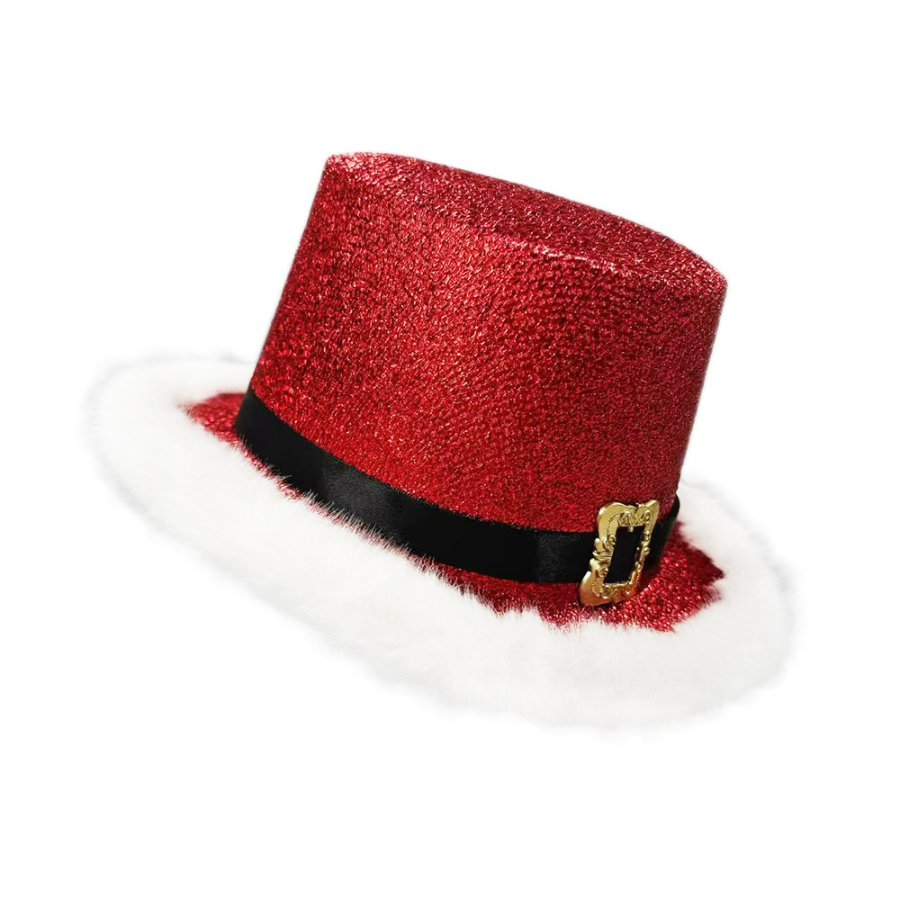 Santa Claus Cap  Shiny Glitter - Santa Hat Plush บทวิจารณ์และราคา