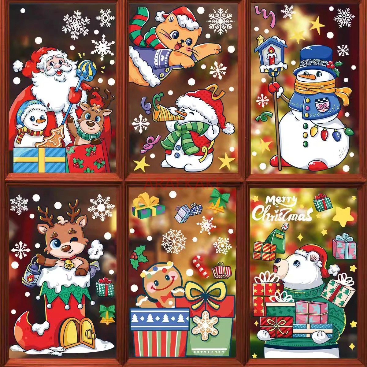 1set Snowman Static Window Sti - Snowflake Window Decal บทวิจารณ์และราคา