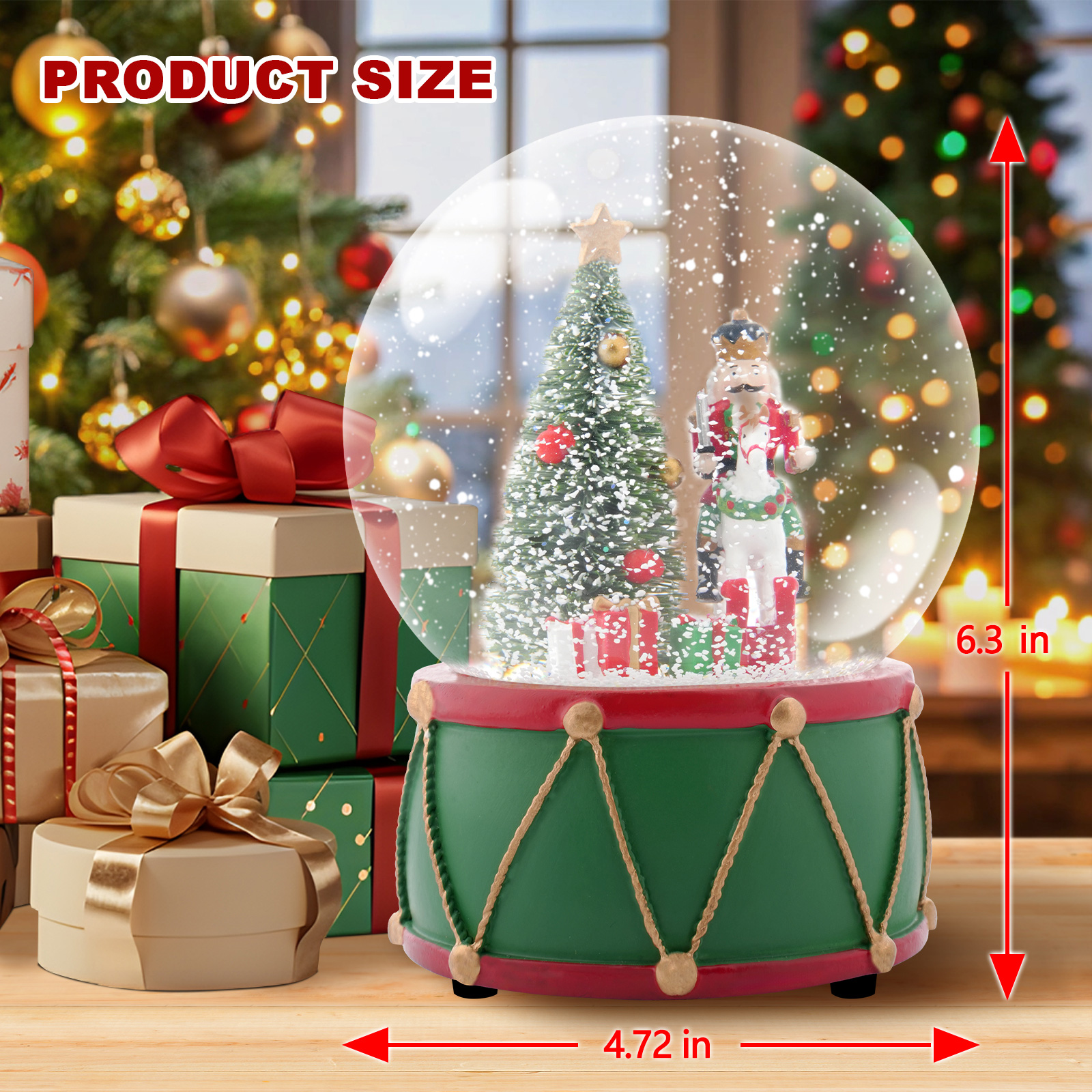 Christmas Music Snow Globe wit - Snow Globe Musical บทวิจารณ์และราคา
