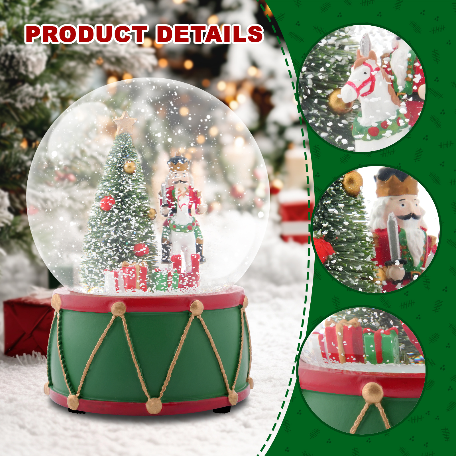 Christmas Music Snow Globe wit - Snow Globe Musical บทวิจารณ์และราคา