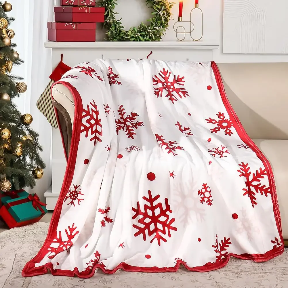 Red Snowflake Blanket Super So - Christmas Throw Blanket บทวิจารณ์และราคา