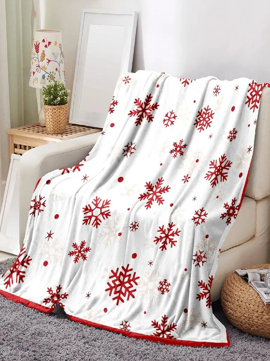 Red Snowflake Blanket Super So - Christmas Throw Blanket บทวิจารณ์และราคา
