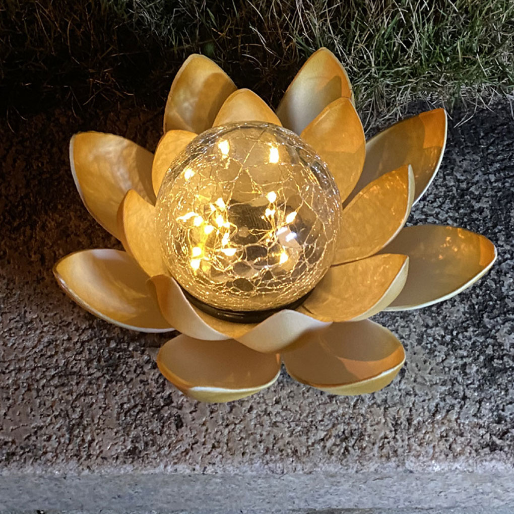 Lotus Shaped Garden Solar Ligh - Christmas Lights Outdoor บทวิจารณ์และราคา