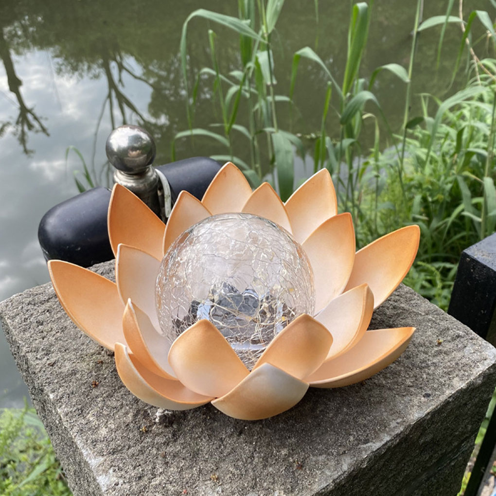 Lotus Shaped Garden Solar Ligh - Christmas Lights Outdoor บทวิจารณ์และราคา