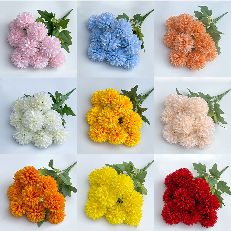 Artificial Flower Bouquet Chry - Christmas Wreath Fake บทวิจารณ์และราคา