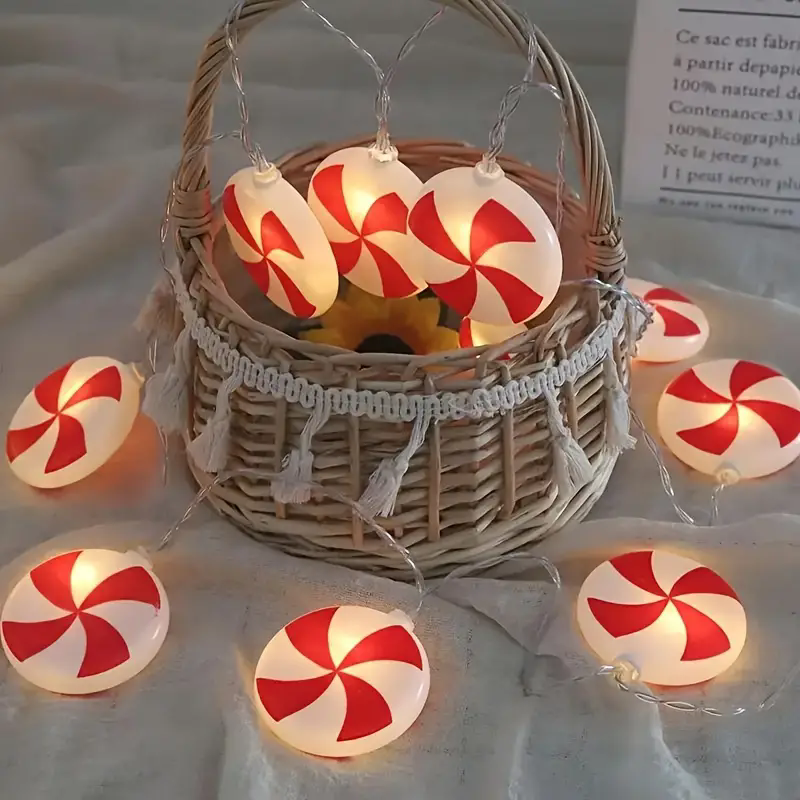 6m 40 LEDS Festive Candy Cane  - Led Fairy String Lights บทวิจารณ์และราคา