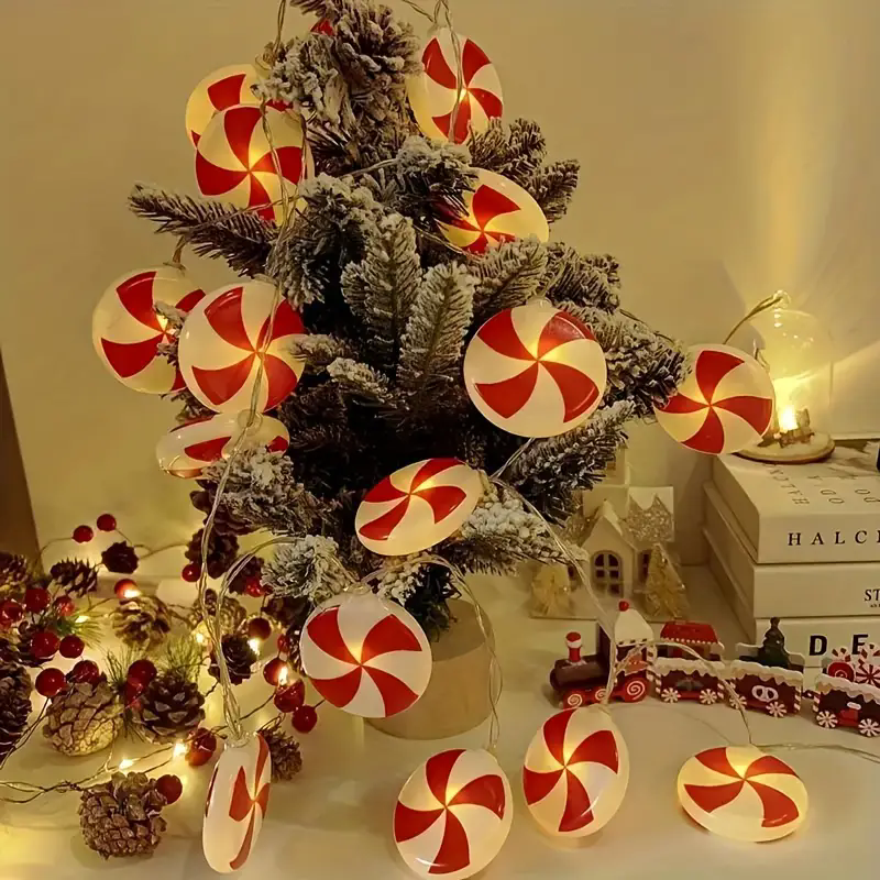 6m 40 LEDS Festive Candy Cane  - Led Fairy String Lights บทวิจารณ์และราคา