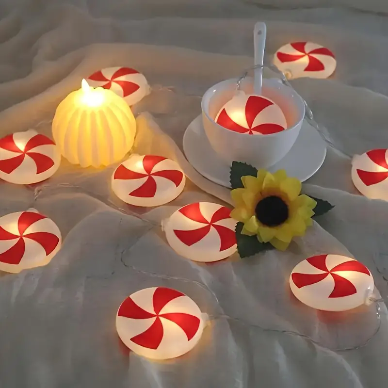 6m 40 LEDS Festive Candy Cane  - Led Fairy String Lights บทวิจารณ์และราคา