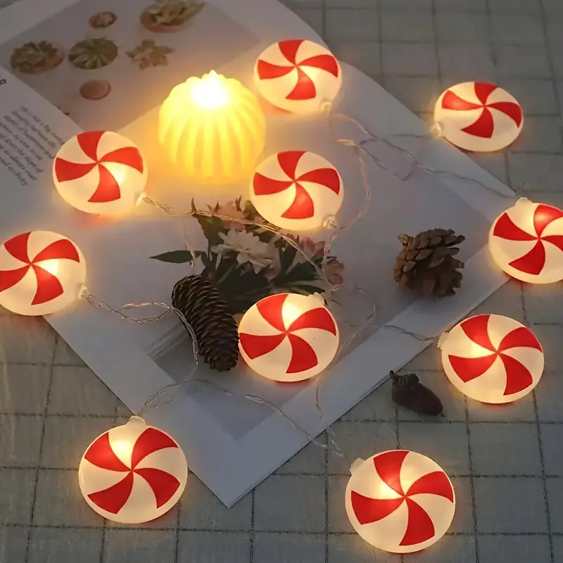 6m 40 LEDS Festive Candy Cane  - Led Fairy String Lights บทวิจารณ์และราคา
