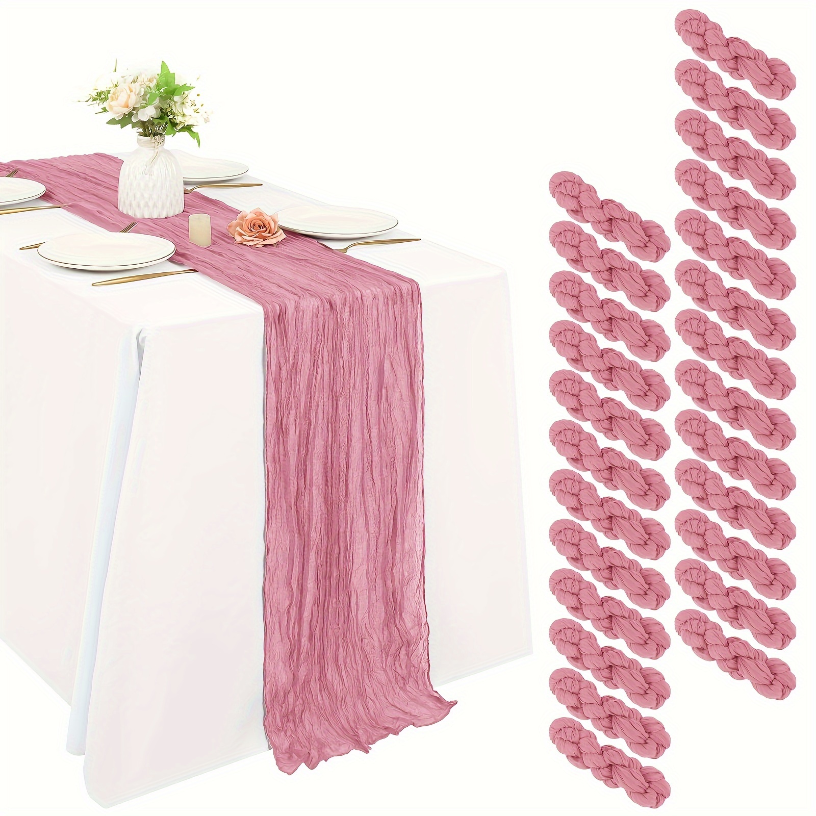 Of 25 Black Cheesecloth Table  - Christmas Table Runner บทวิจารณ์และราคา