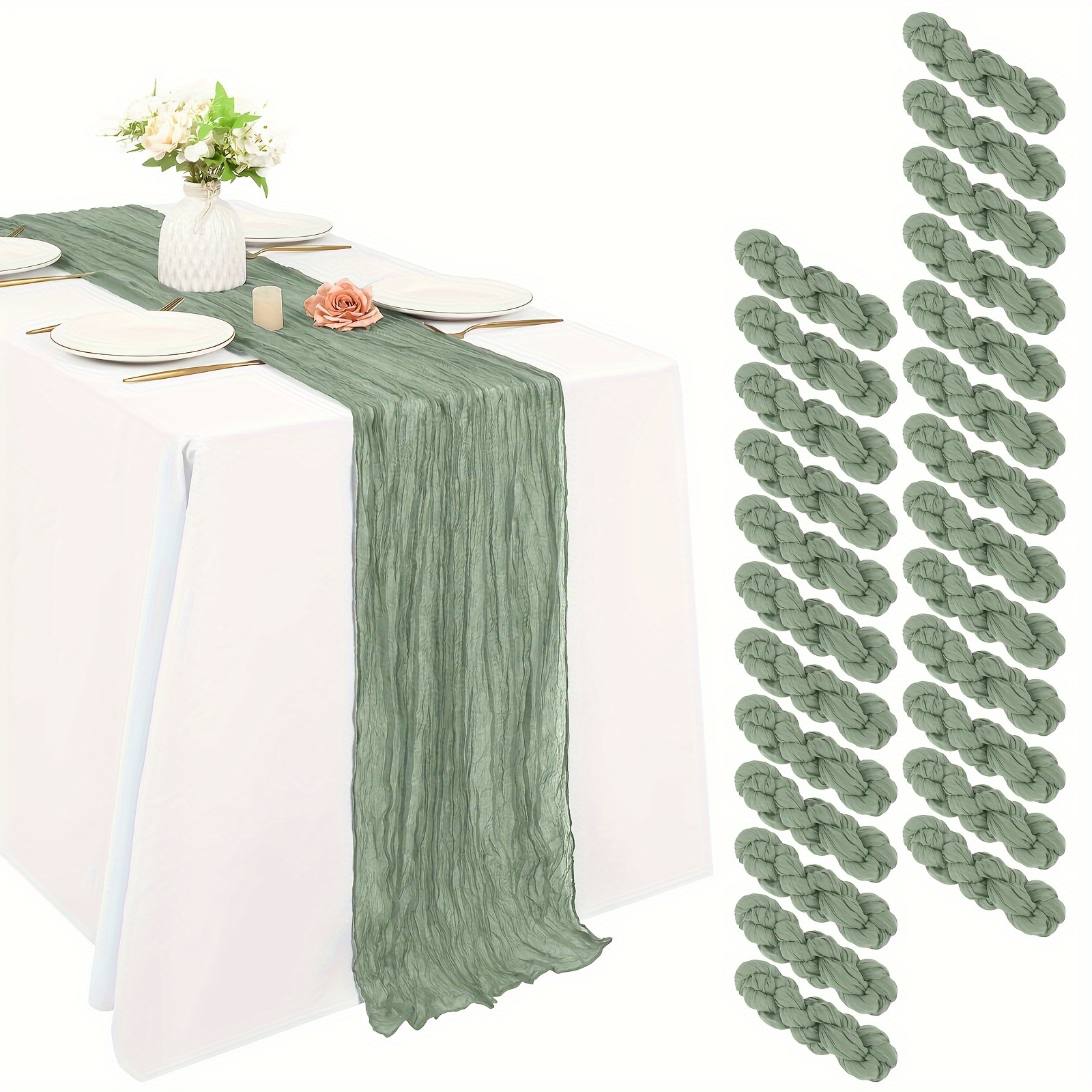 Of 25 Black Cheesecloth Table  - Christmas Table Runner บทวิจารณ์และราคา