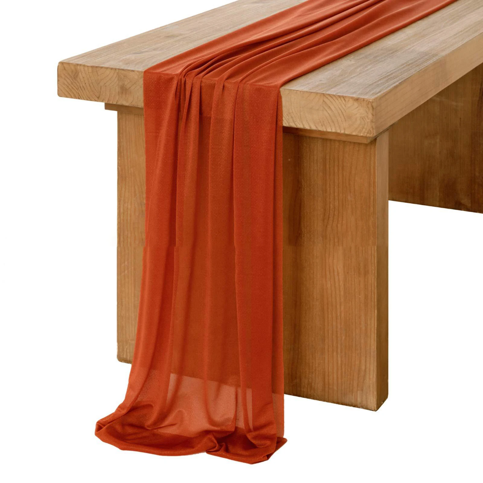 Chiffon White Table Runner Tab - Christmas Table Runner บทวิจารณ์และราคา