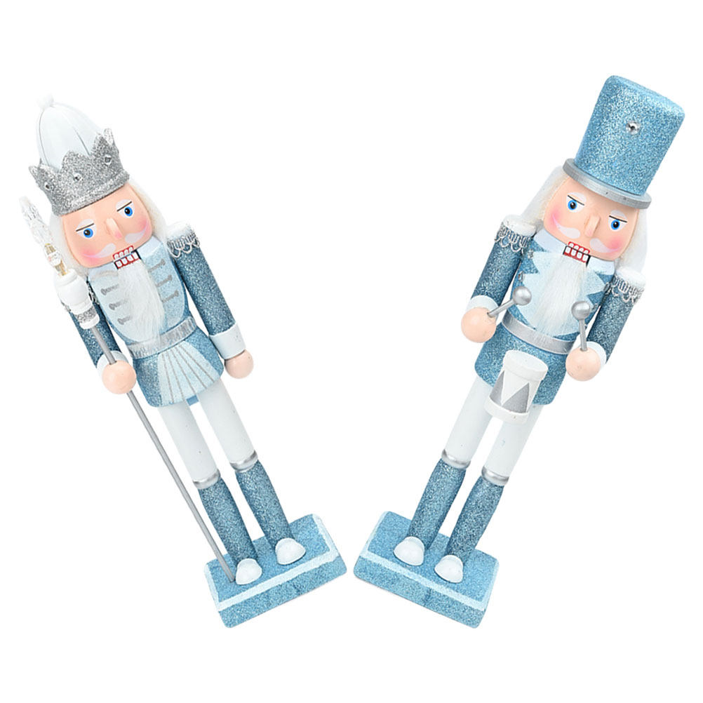 2Pcs Traditional Wooden Nutcra - Nutcracker Figurine บทวิจารณ์และราคา