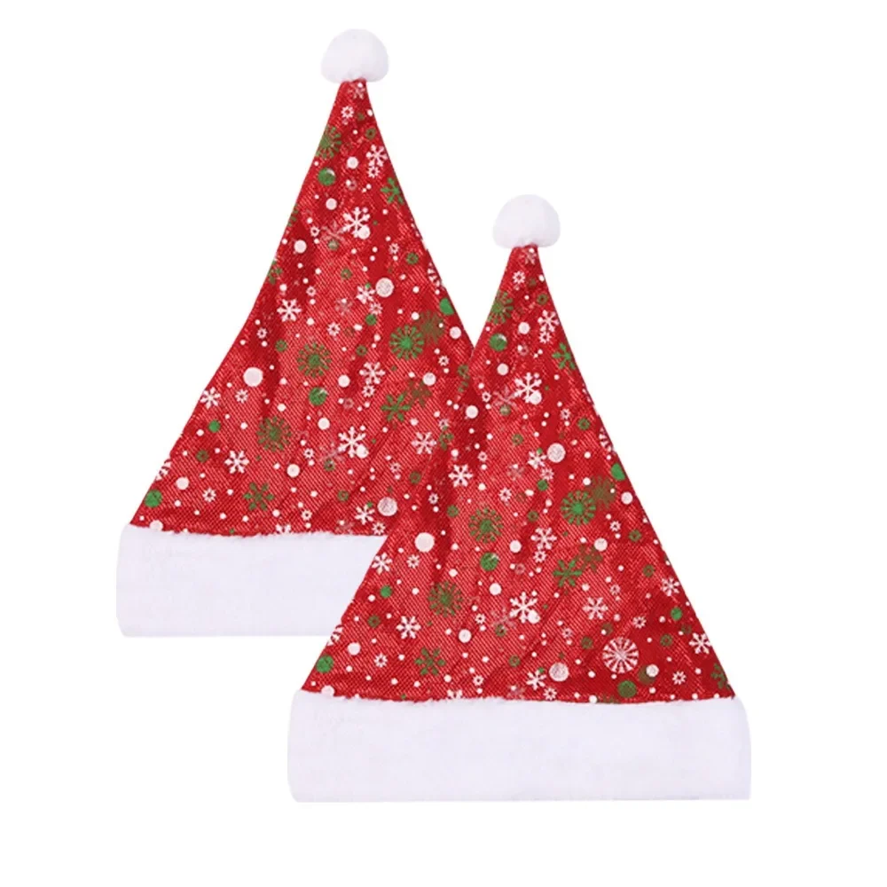 Thick Christmas Hat Red Checke - Santa Hat Plush บทวิจารณ์และราคา
