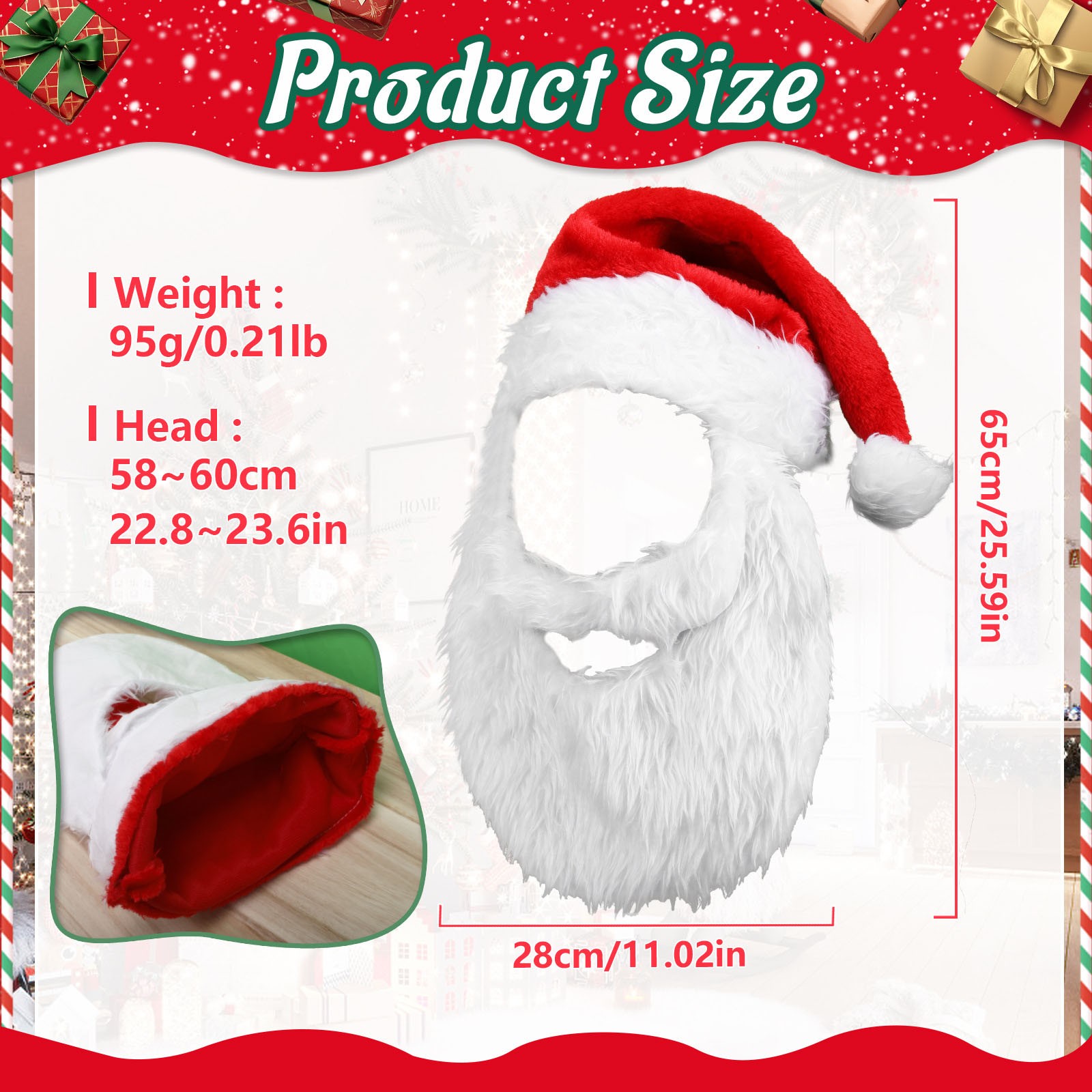 New Adults Ball Plush Christma - Santa Hat Plush บทวิจารณ์และราคา