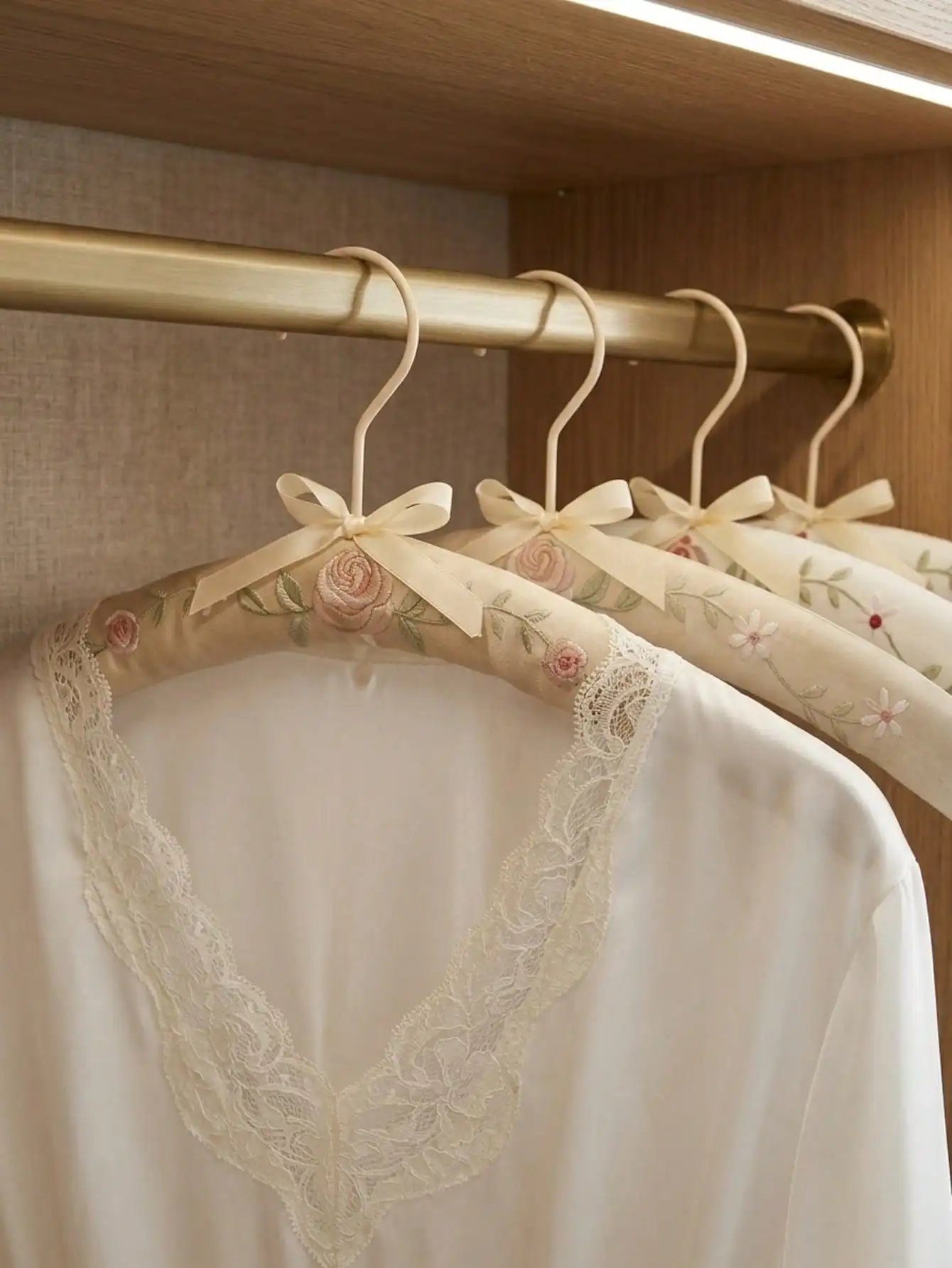 Embroidery-Covered Hanging Rac - Ribbon Bow Gift บทวิจารณ์และราคา