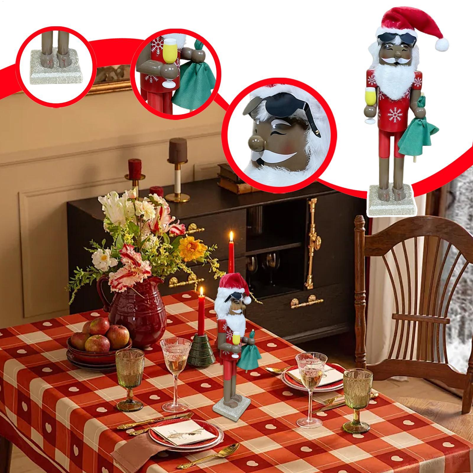 Nutcracker Decor Christmas Afr - Nutcracker Figurine บทวิจารณ์และราคา