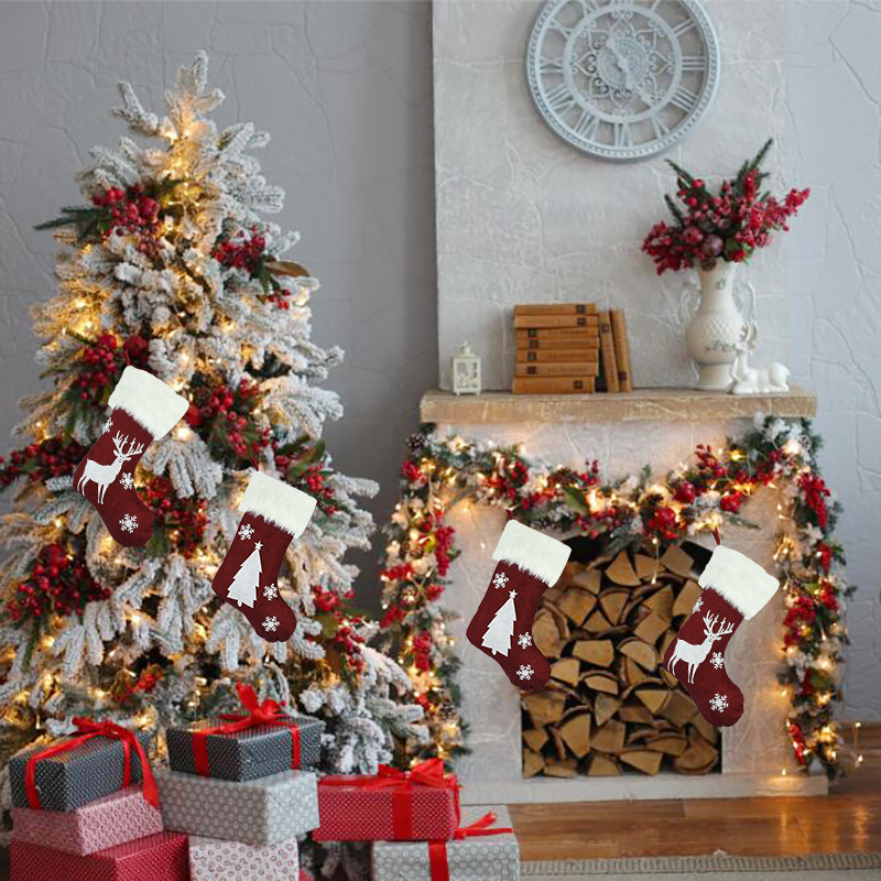 Christmas Socks With Led Light - Christmas Stocking Hanging บทวิจารณ์และราคา