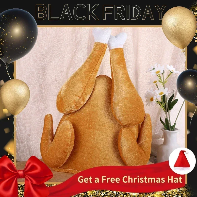 New Plush Roasted Thanksgiving - Santa Hat Plush บทวิจารณ์และราคา