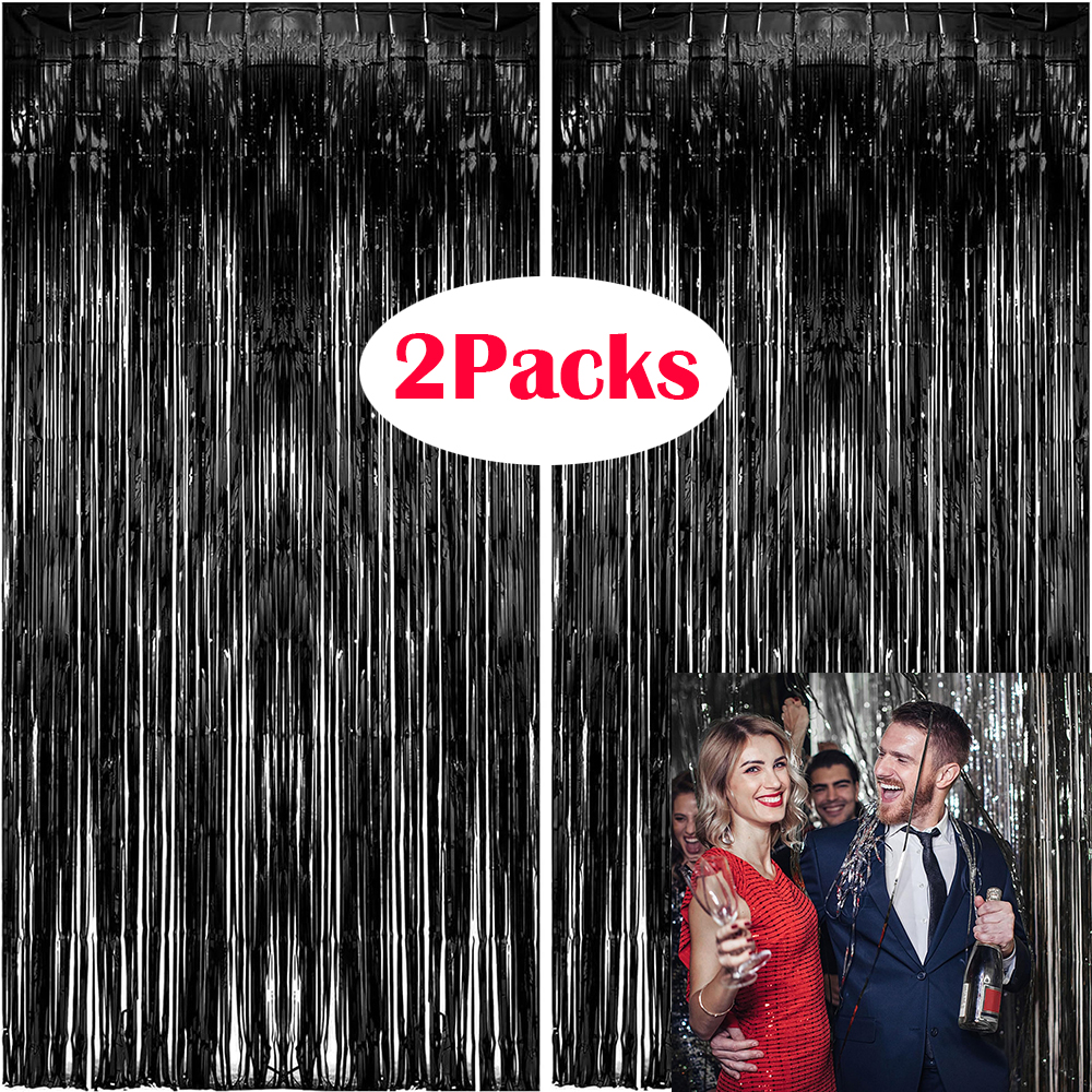 2Packs Black Metallic Tinsel F - Tinsel Garland Decoration บทวิจารณ์และราคา