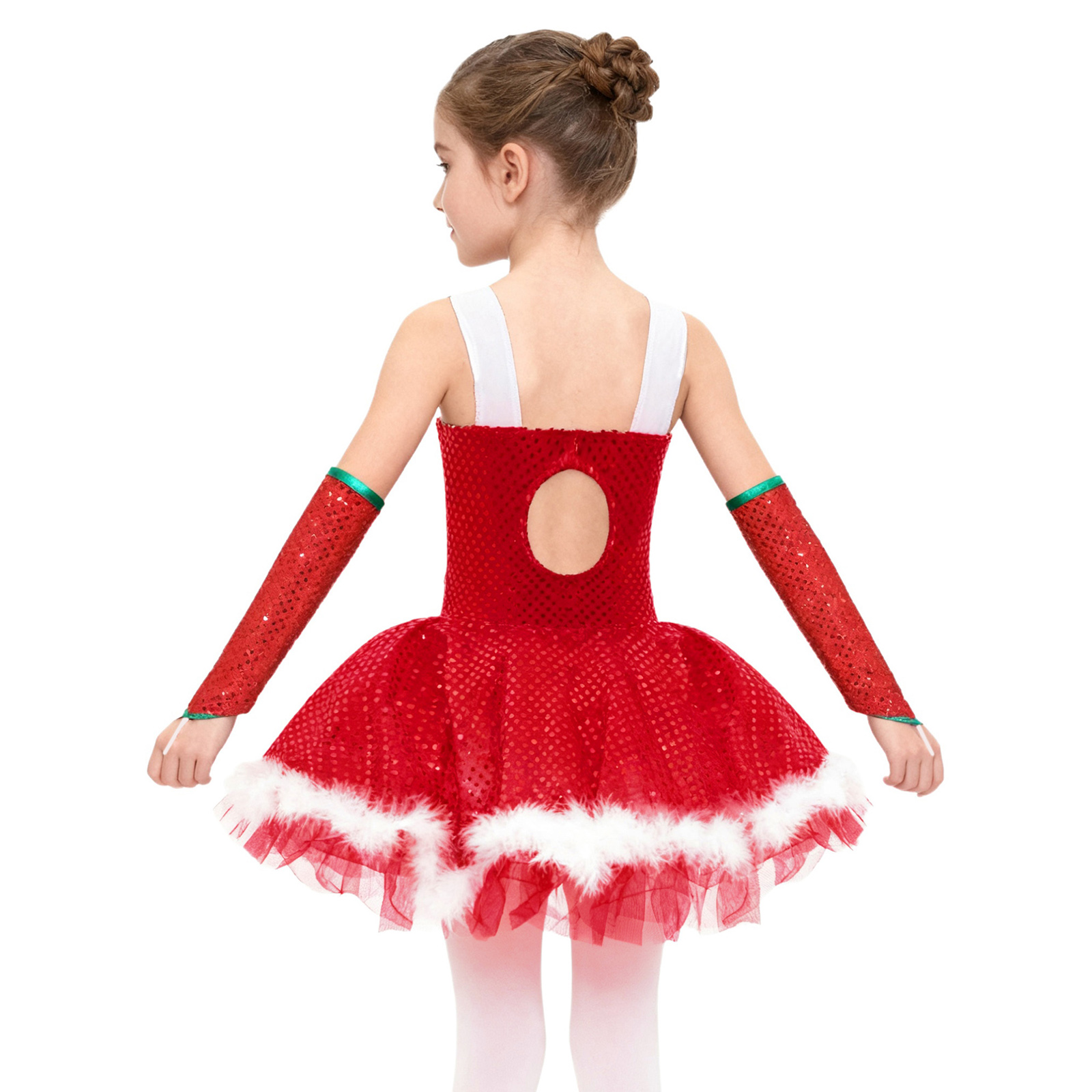 Kids Girls Christmas Figure Sk - Elf Costume Christmas บทวิจารณ์และราคา