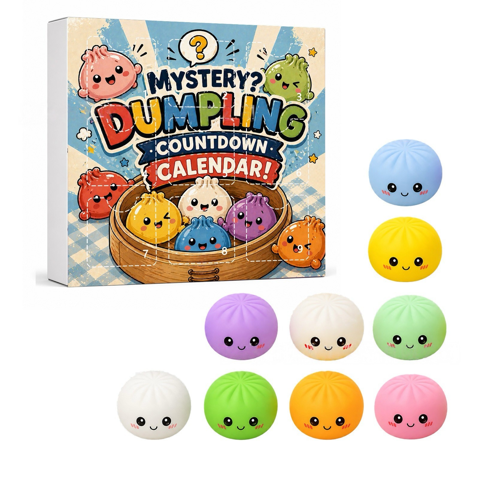 Kawaii Squishy Dumpling Advent - Advent Calendar Gift บทวิจารณ์และราคา