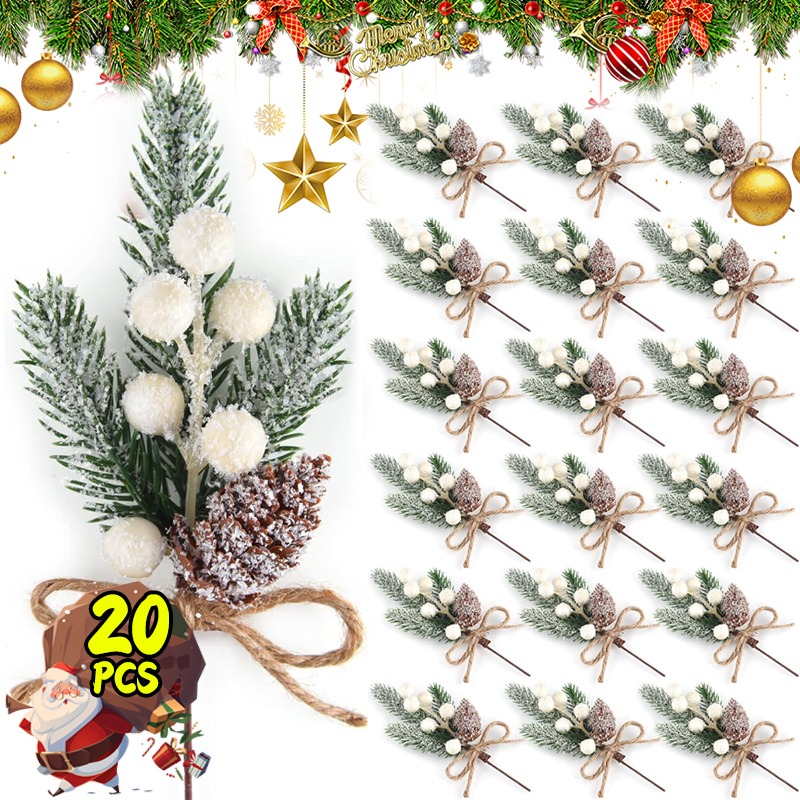 Christmas Artificial White Ber - Christmas Wreath Fake บทวิจารณ์และราคา