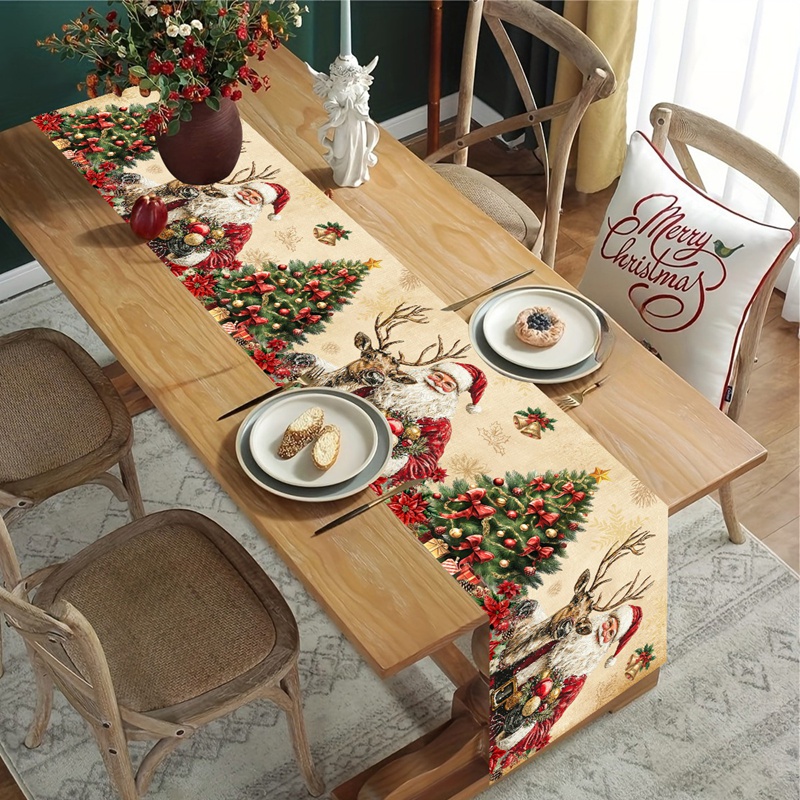 Vintage Christmas Table Runner - Christmas Table Runner บทวิจารณ์และราคา