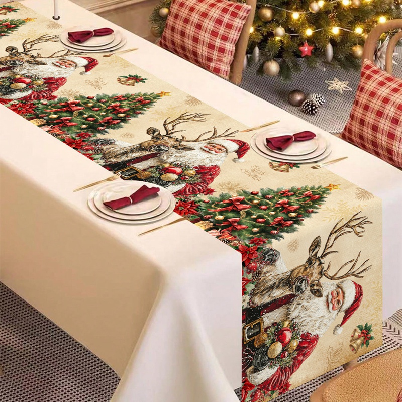 Vintage Christmas Table Runner - Christmas Table Runner บทวิจารณ์และราคา