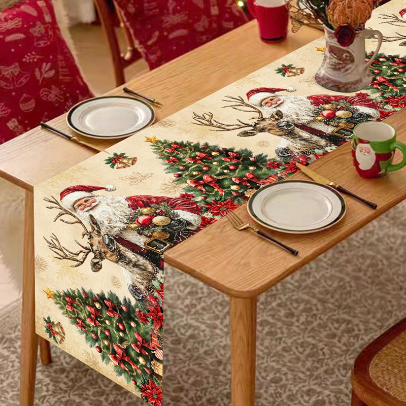 Vintage Christmas Table Runner - Christmas Table Runner บทวิจารณ์และราคา