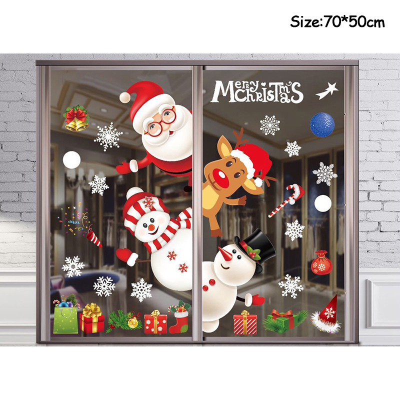 Merry Christmas Decoration Win - Snowflake Window Decal บทวิจารณ์และราคา