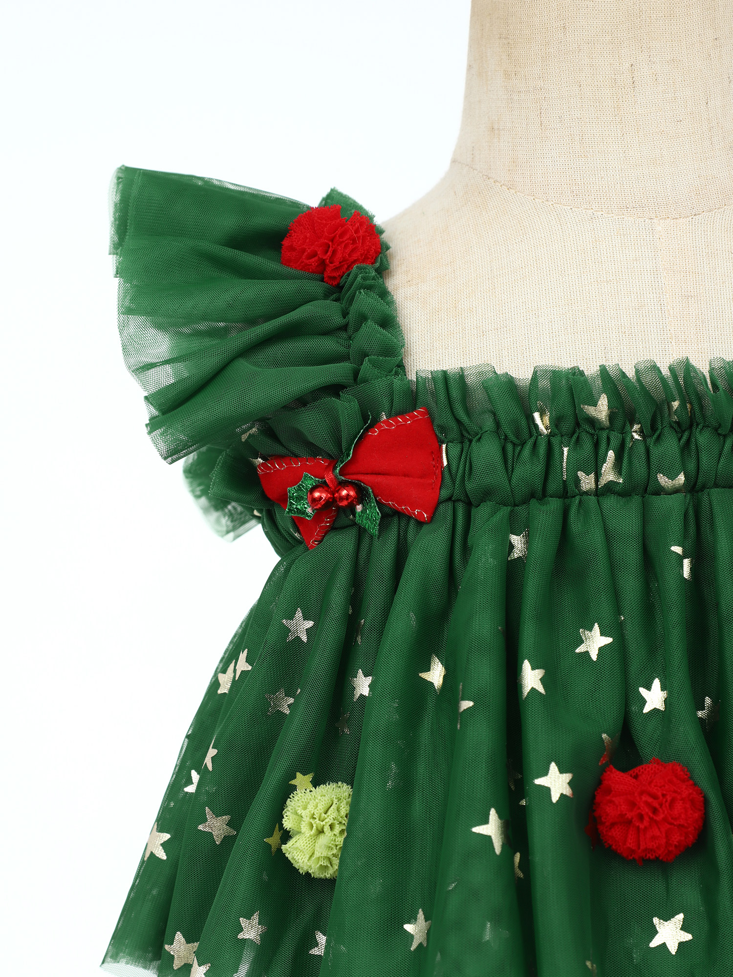 Toddler Girls Christmas Tree E - Elf Costume Christmas บทวิจารณ์และราคา