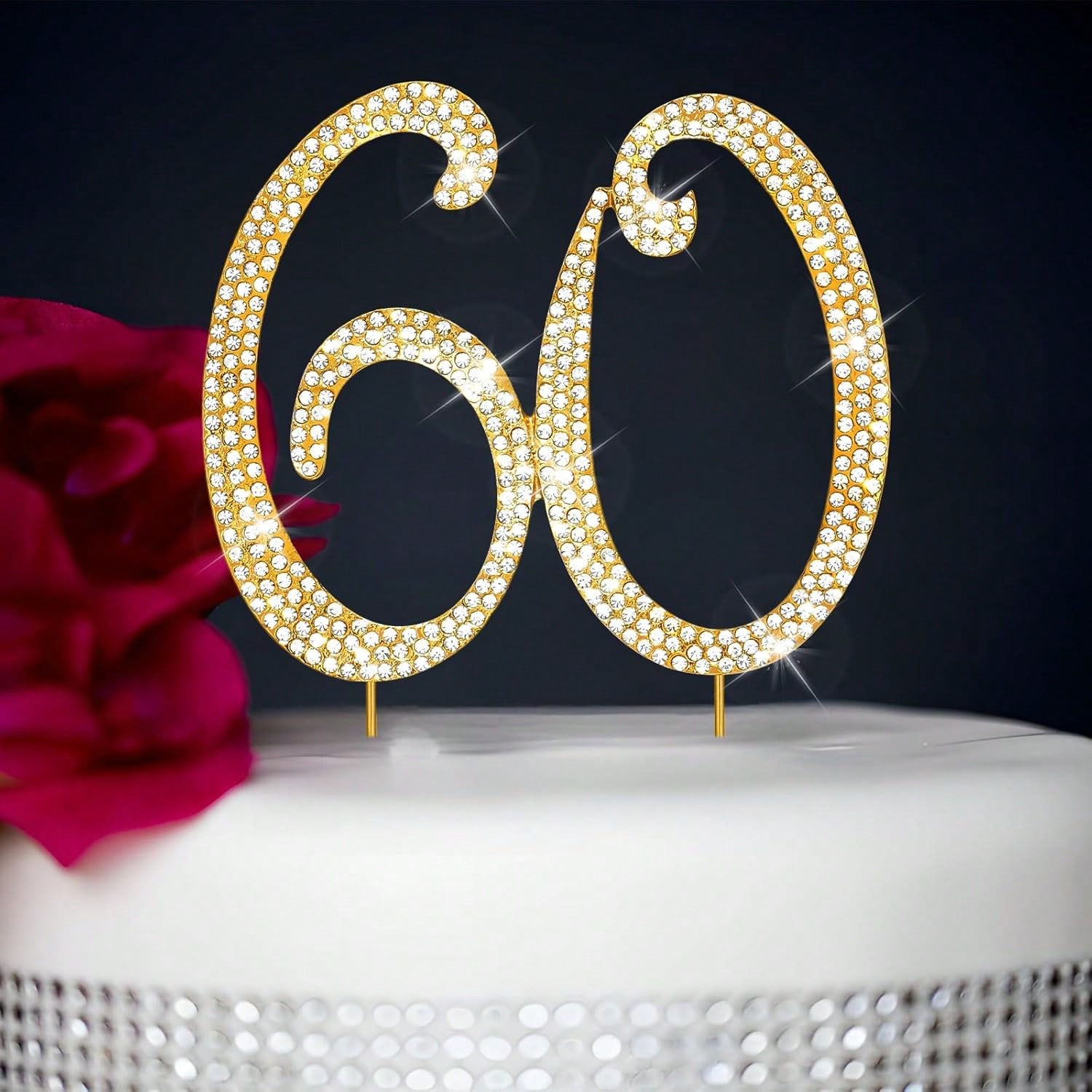 Large Gold Rhinestone Number C - Holiday Candle Set บทวิจารณ์และราคา