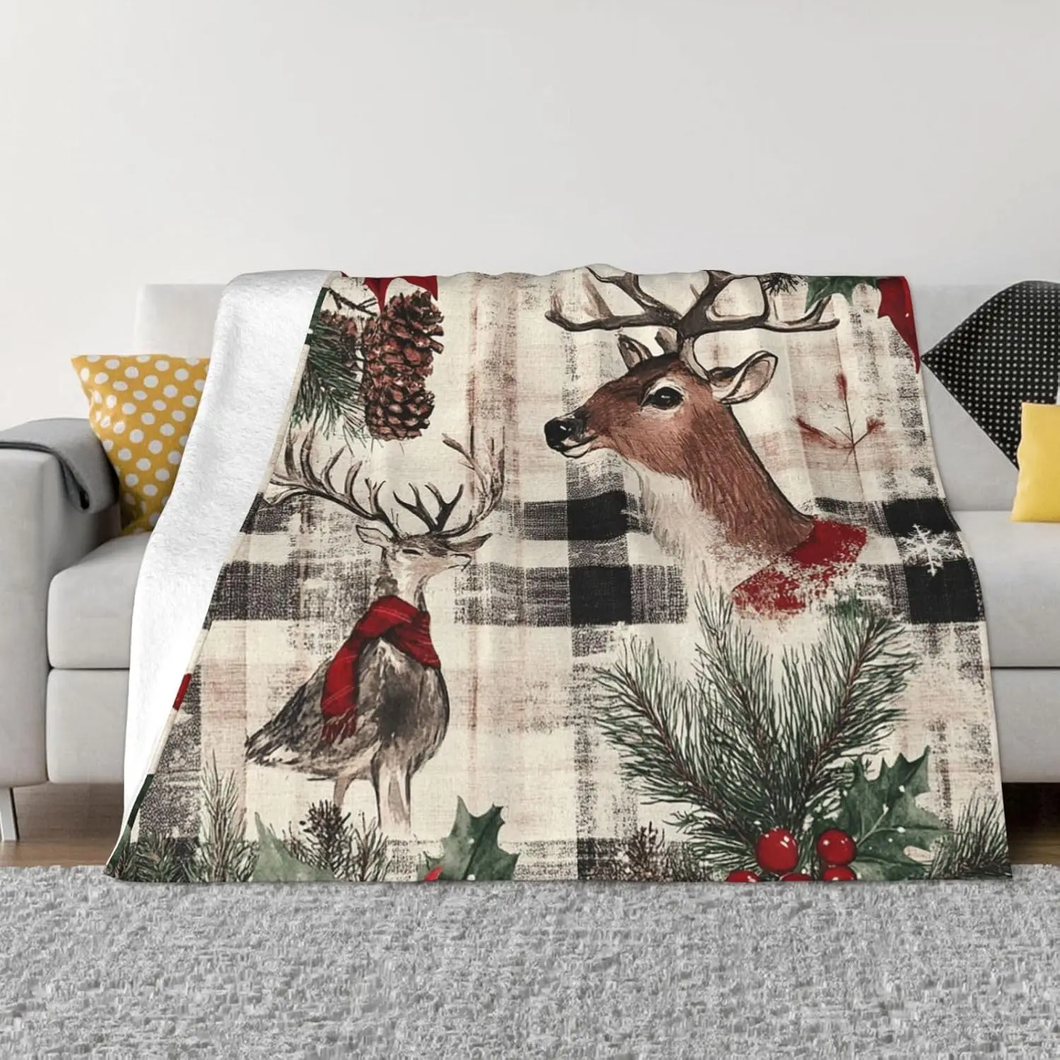 Throw Blanket for Couch UltraS - Christmas Throw Blanket บทวิจารณ์และราคา