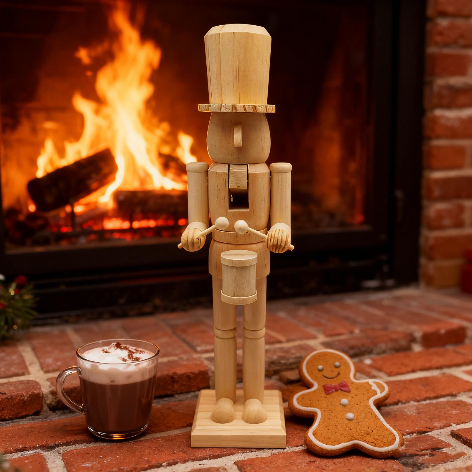 Nutcracker Decor 38cm Wooden F - Nutcracker Figurine บทวิจารณ์และราคา